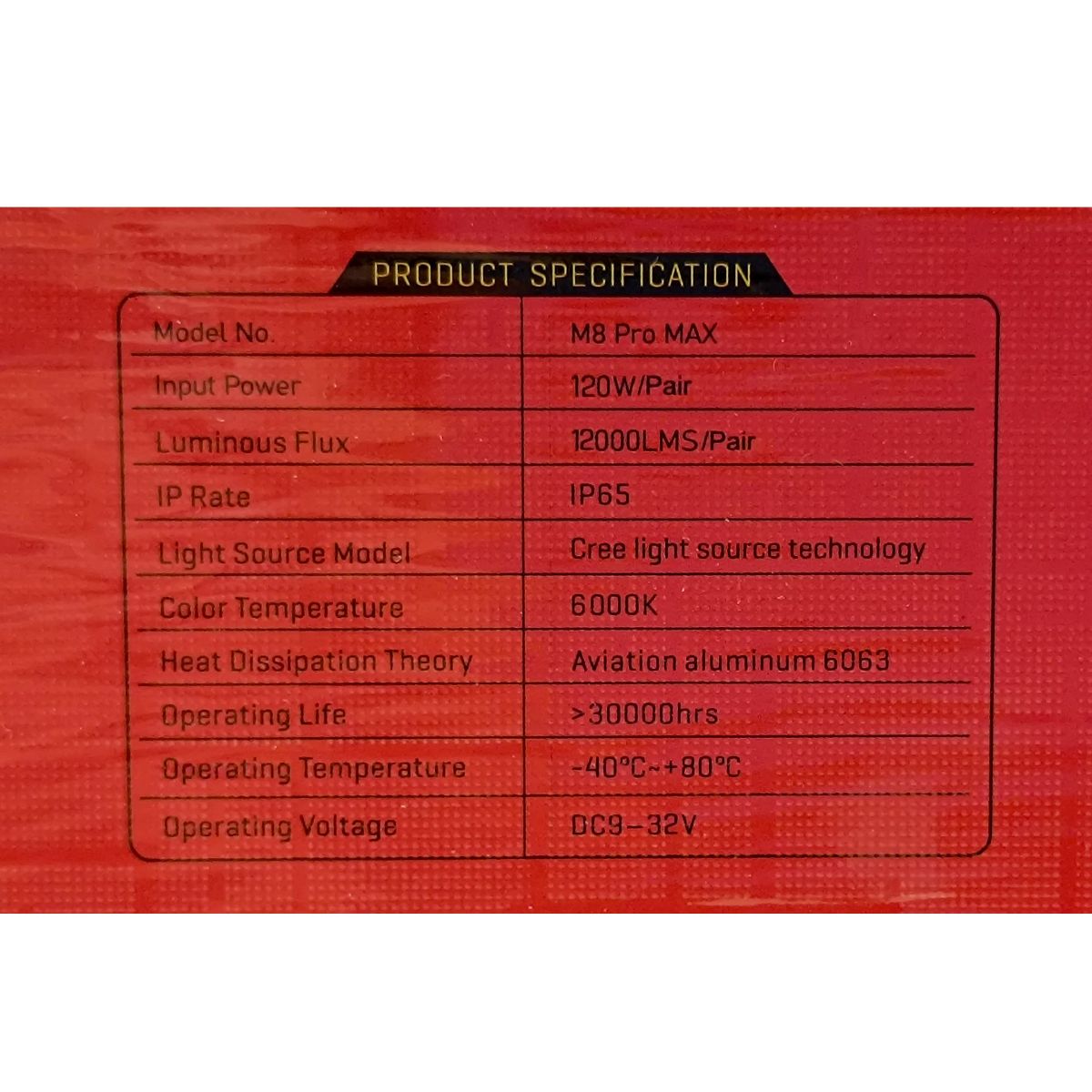 هدلایت تیبیاس دیزاین TBS Design M8 PROMax پایه H11 - Image 4